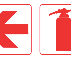 FR62 - Fire Extinguisher Left Safety Sign