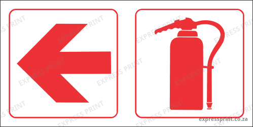 FR62 - Fire Extinguisher Left Safety Sign