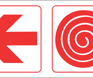 FR65 - Fire Hose Left Safety Sign