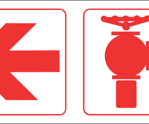 FR68 - Fire Hydrant Left Safety Sign