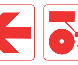 FR71 - Fire Alarm Left Safety Sign