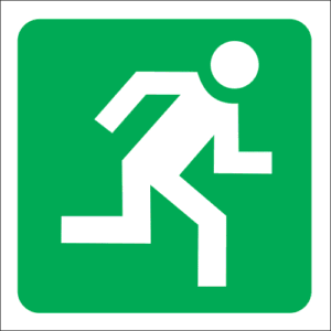 GA4 - Escape Route Right Sign