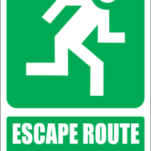GA4E - Escape Route Right Explanatory Sign