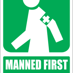 GA5E - Manned First Aid Station Explanatory Sign