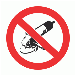 PV33N - No Grinding Safety Sign