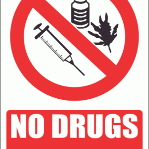 PV34E - No Drugs Explanatory Safety Sign