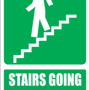 GA17E - Stairs Going Down Explanatory Sign