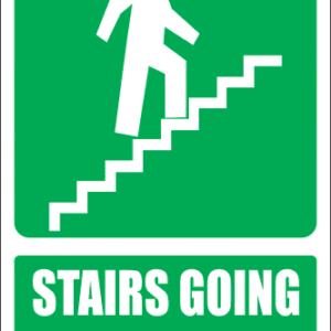 GA18E - Stairs Going Up Explanatory Sign