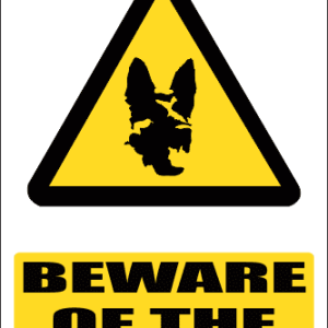 WW19E - Beware Of The Dog Explanatory Safety Sign