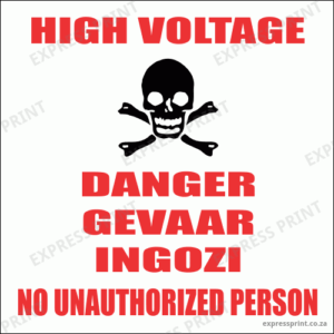 EL10 - High Voltage Danger Sign