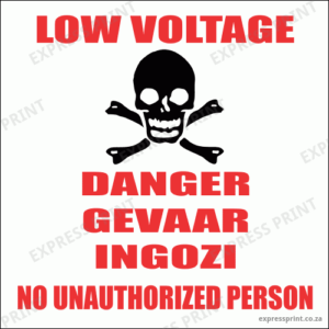 EL11 - Low Voltage Danger Sign