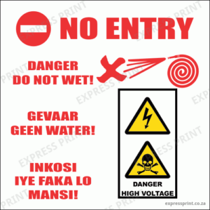 EL13 - Do Not Wet Sign