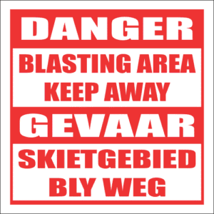 C3 - Blasting Keep Away Sign