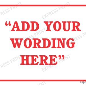DIC10 - Blank Disclaimer Sign