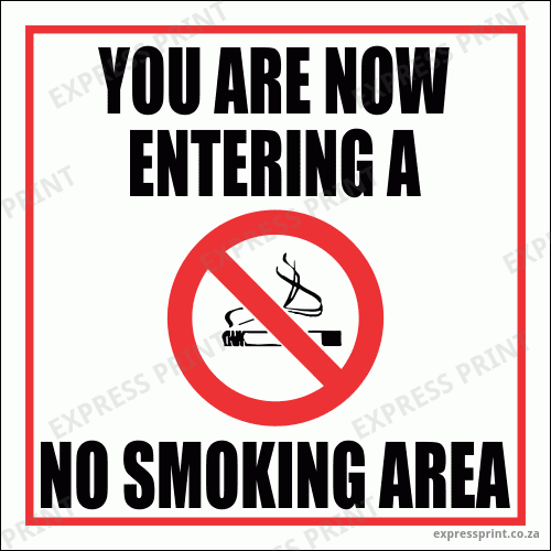SM10 - No Smoking Area Sign