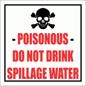 PO6 - Spillage Water Sign