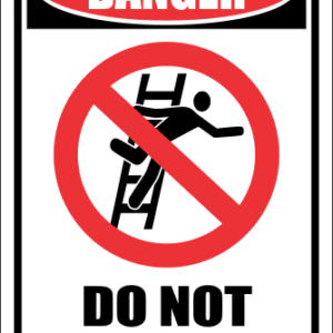 LD12 - Danger Do Not Overreach Sign