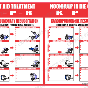 FA7 - CPR Cardio Pulmonary Resuscitation English And Afrikaans Sign