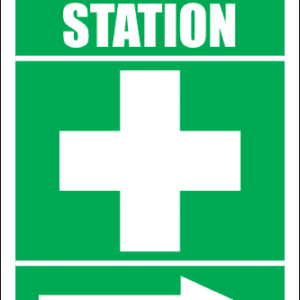 FA13 - First Aid Station Right Sign