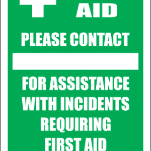FA27 - First Aid Contact Sign