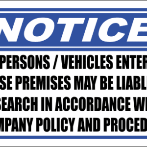 SE18 - Notice Search Sign