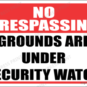 SE34 - No Trespassing Sign