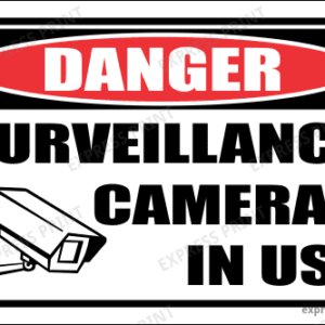 SE72 - Danger Surveillance Cameras Sign