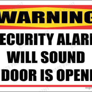 SE73 - Warning Security Alarm Sign