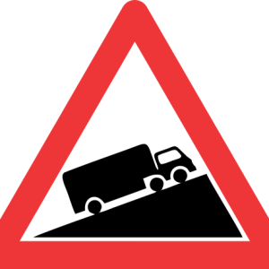 W323 - Steep Ascent Road Sign