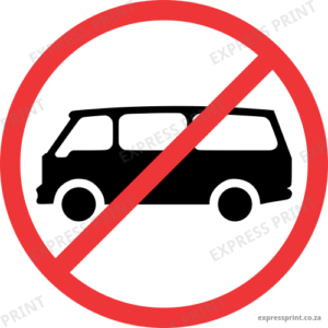 R225 - No Mini-Busses Road Sign