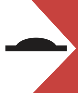 W416 - Danger Plate - Speed hump Road Sign