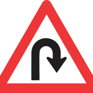 W206 - Hairpin Bend (Right) Road Sign