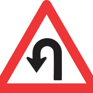 W207 - Hairpin Bend (Left) Road Sign