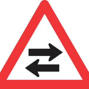 W213 - Two-Way Traffic Cross-Road Road Sign