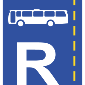 R302 - Bus Lane Reservation Road Sign