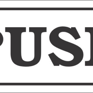 C-B8 - Push Sign - Horizontal (↦120x50mm)