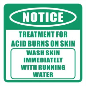 NT7 - Acid Burn Treatment Sign