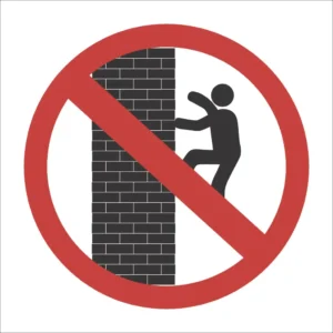 PR78 - No Climbing Wall Sign