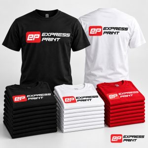 T-shirts with A4 print front and back